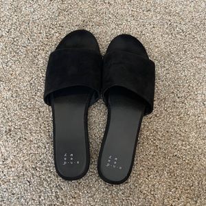 A New Day faux suede slides